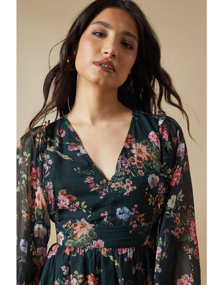 Bow Back Chiffon Midaxi Dress - 3