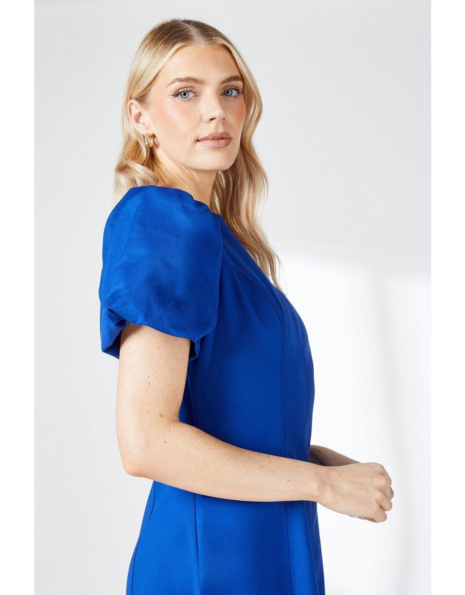 Principles by Debenhams Blue A-Line Midi Evening Dress - 3
