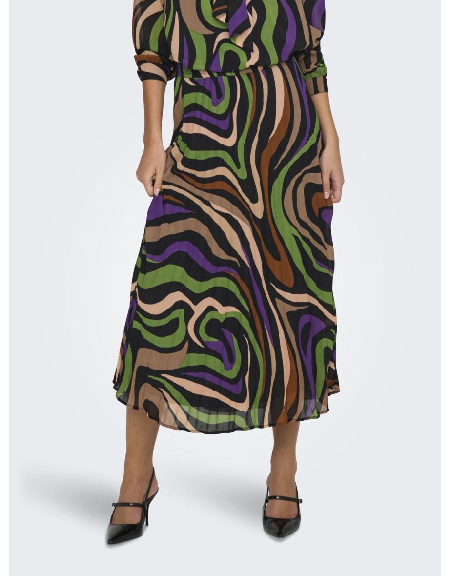 Plisse Multicolored long skirt - 9