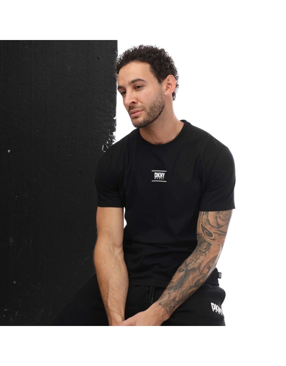 Men's DKNY Printed Logo T-Shirt in Black - 3