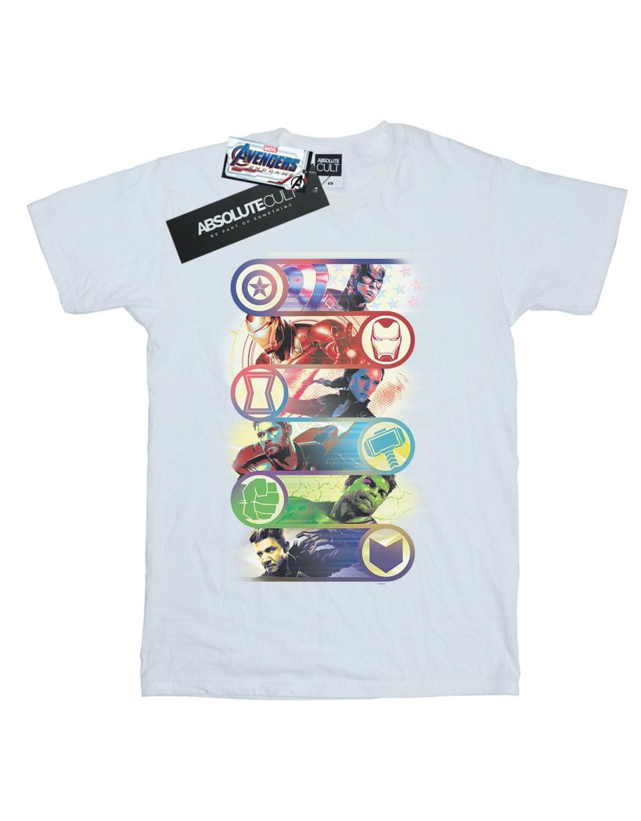 Marvel Boys Avengers Endgame Original Heroes T-Shirt - White - 1