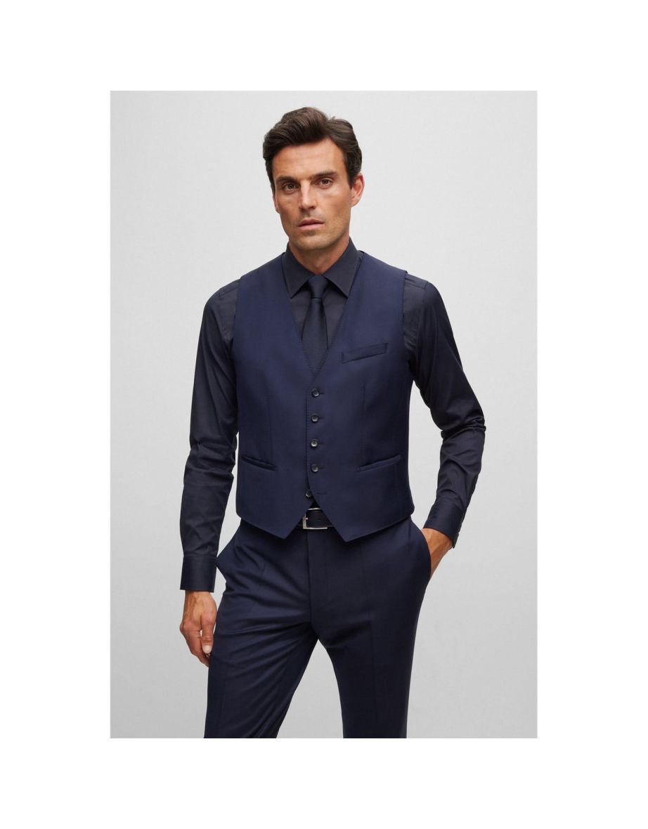 Men's Boss T-Harvers Waistcoat in Blue