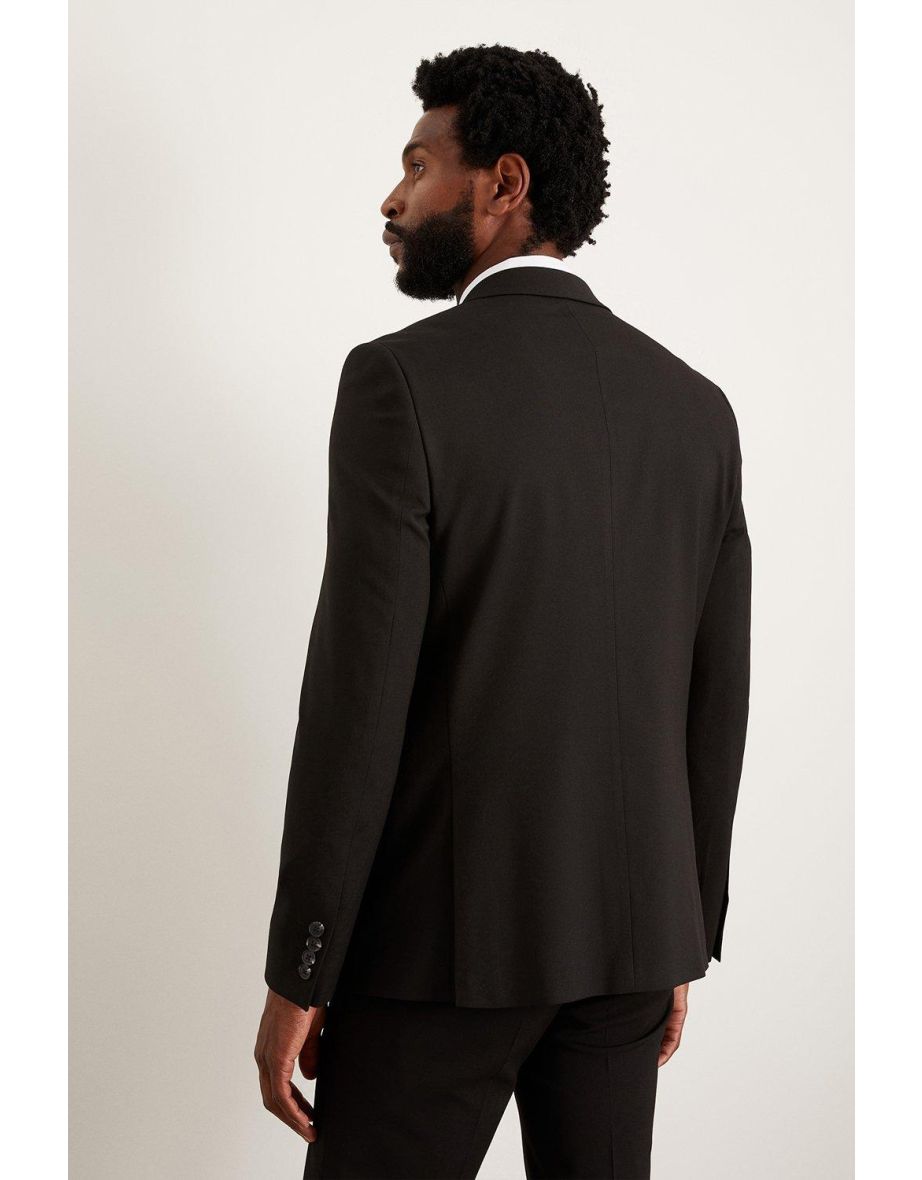 Skinny Fit Black Essential Suit Jacket - 2