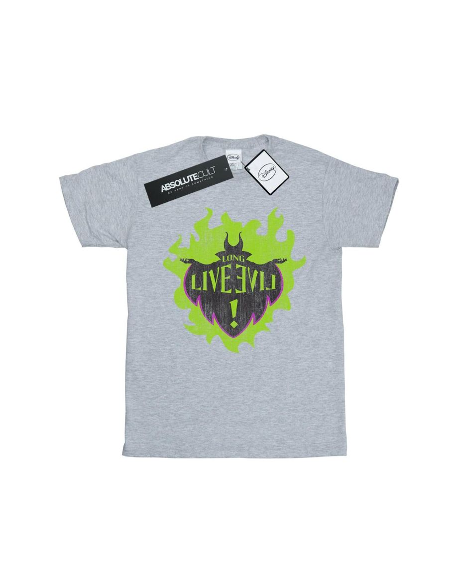 Disney Mens The Descendants Maleficent Long Live T-Shirt - Sports Grey - 1