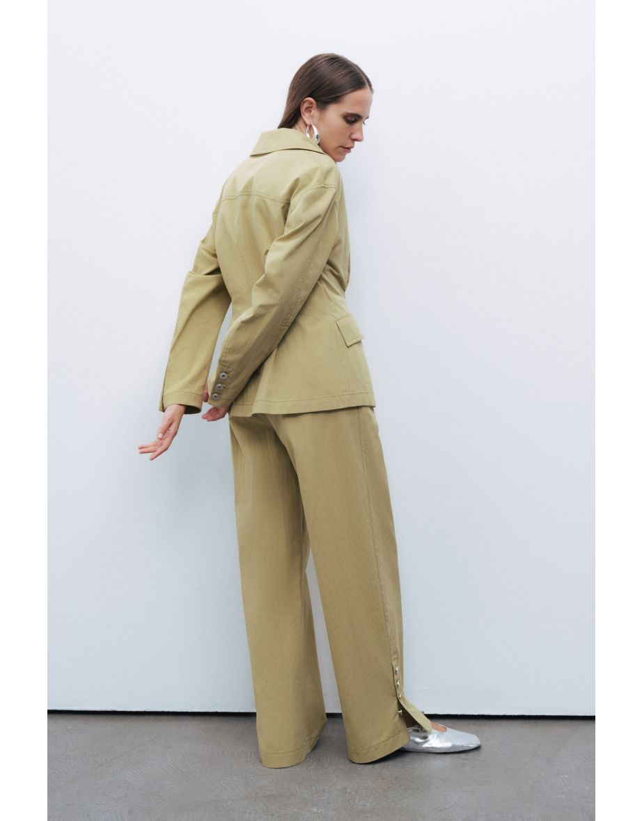 Jacket with Metal Button Accessory - 7