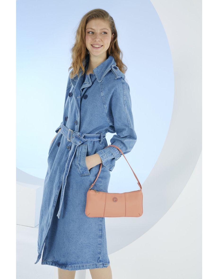 Satin Coral Women's Shoulder Bag
