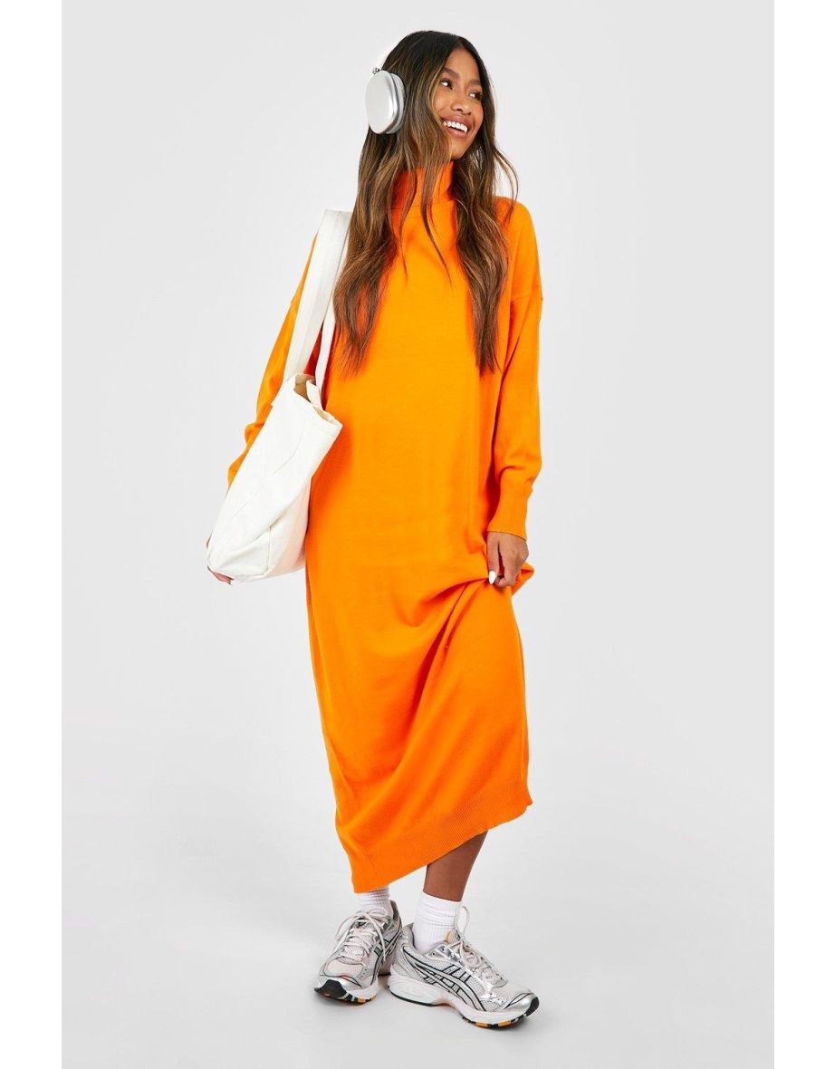 Orange best sale midaxi dress