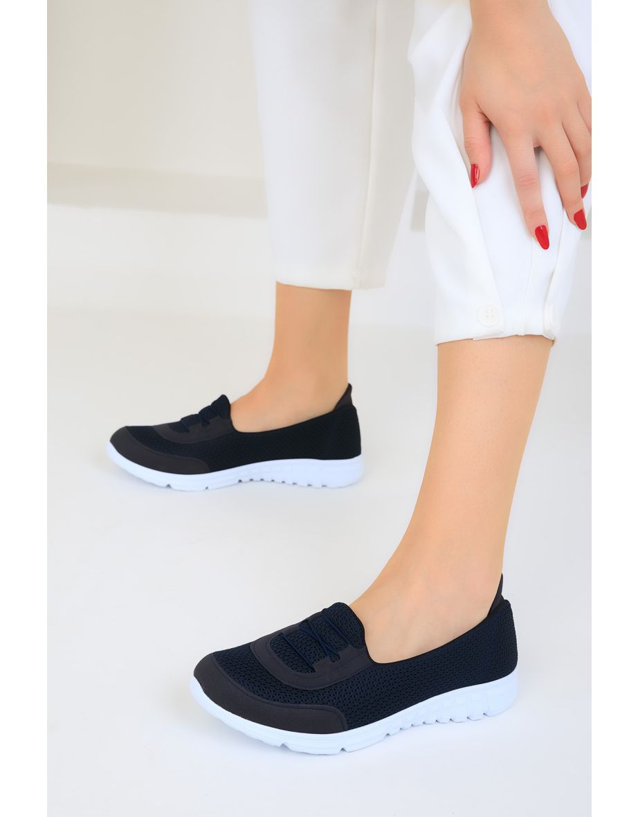 Navy Blue Women's Sneakers - 4