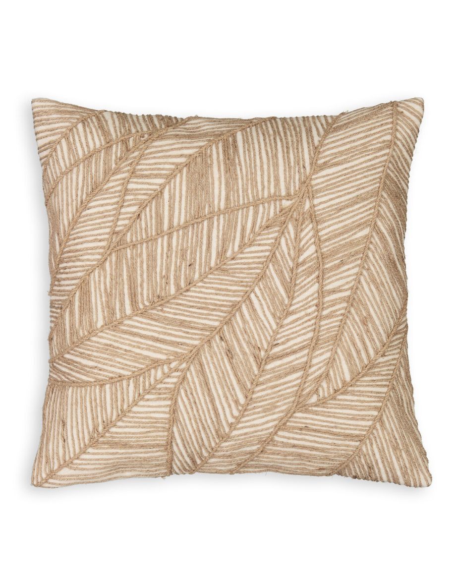 Padang 40 x 40cm Jute Embroidered Cotton/Linen Cushion Cover