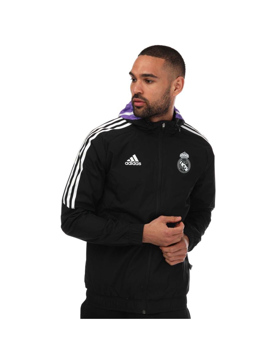 Men's adidas Real Madrid 2022/23 All Weather Jacket in Black