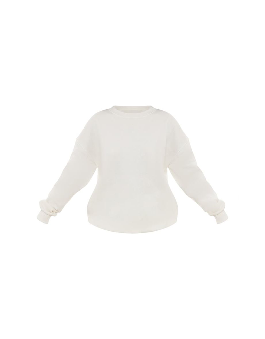 Tall Marshmallow White Oversized Basic Sweatshirt - 4