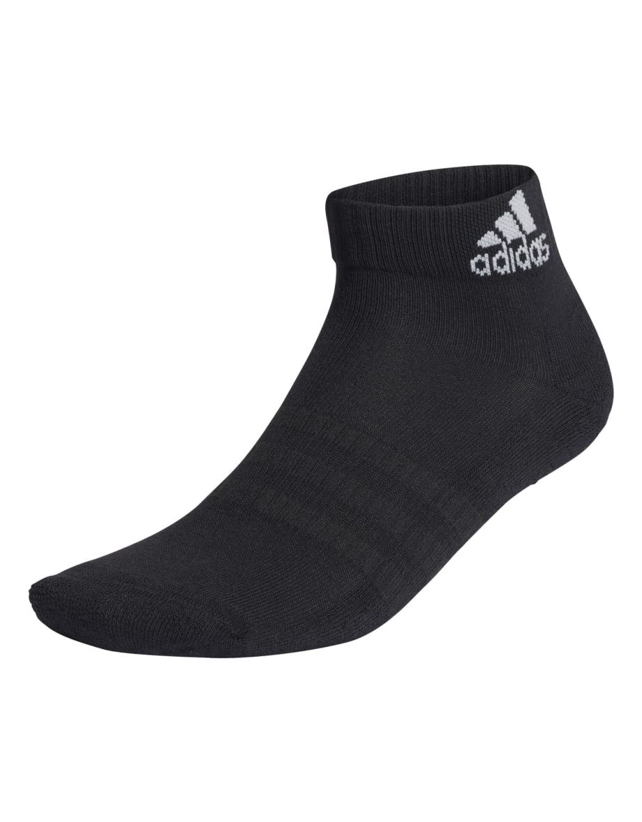 Men's adidas 3 Pack of Cushioned Ankle Socks in Black