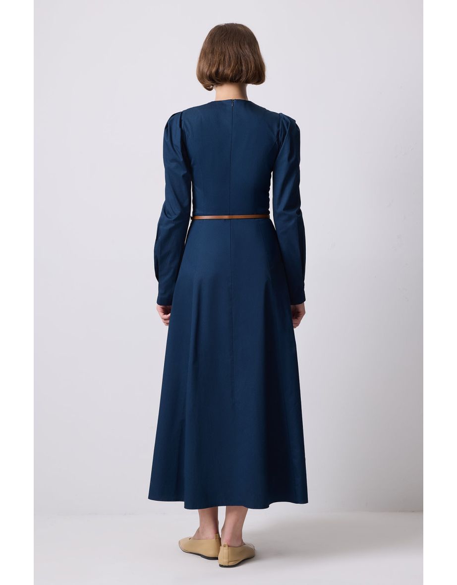 DOTED GABARDINE DRESS - 3