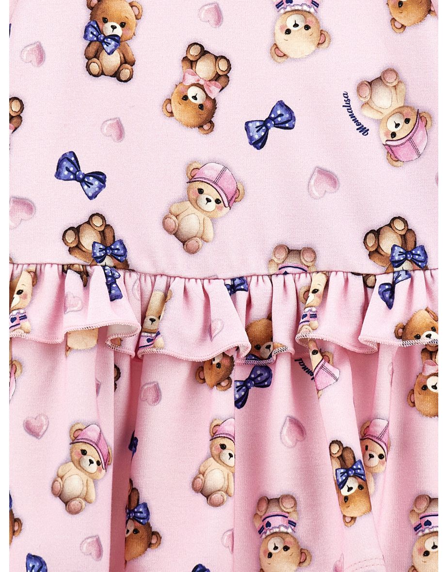 Monnalisa Baby Girls Bear Milano Dress in Pink - 2