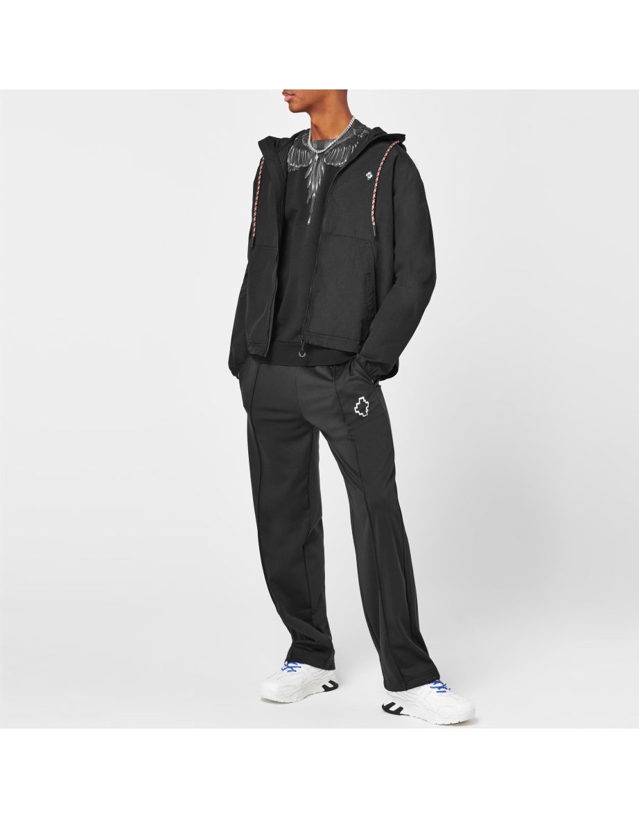 Men's Marcelo Burlon Colourful Cross Nylon Windbreaker Jacket in Black