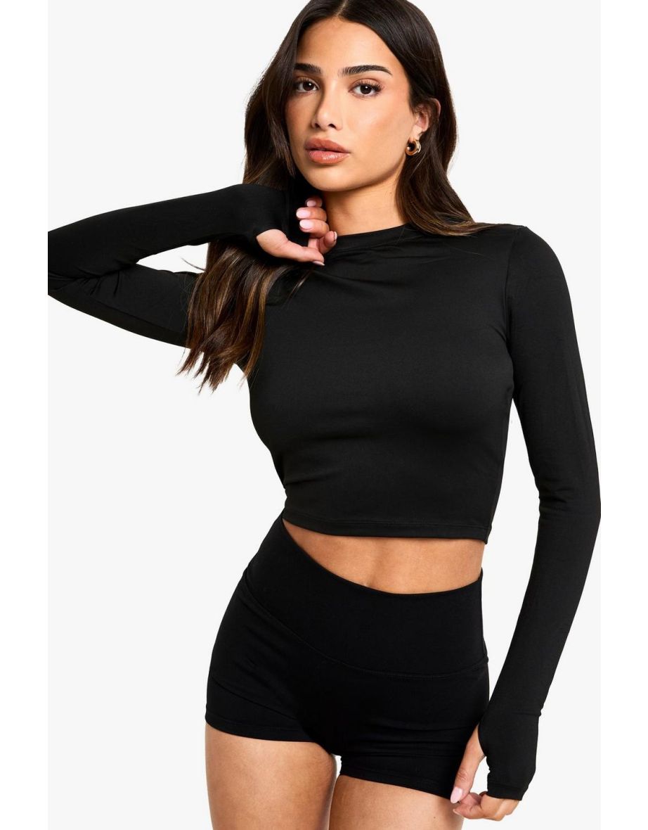 Petite Premium Active High Waisted Micro Short - black