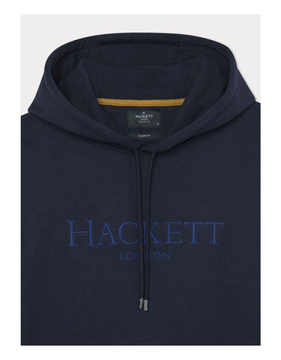 Heritage Hackett Logo Pullover Hoody Navy - 2
