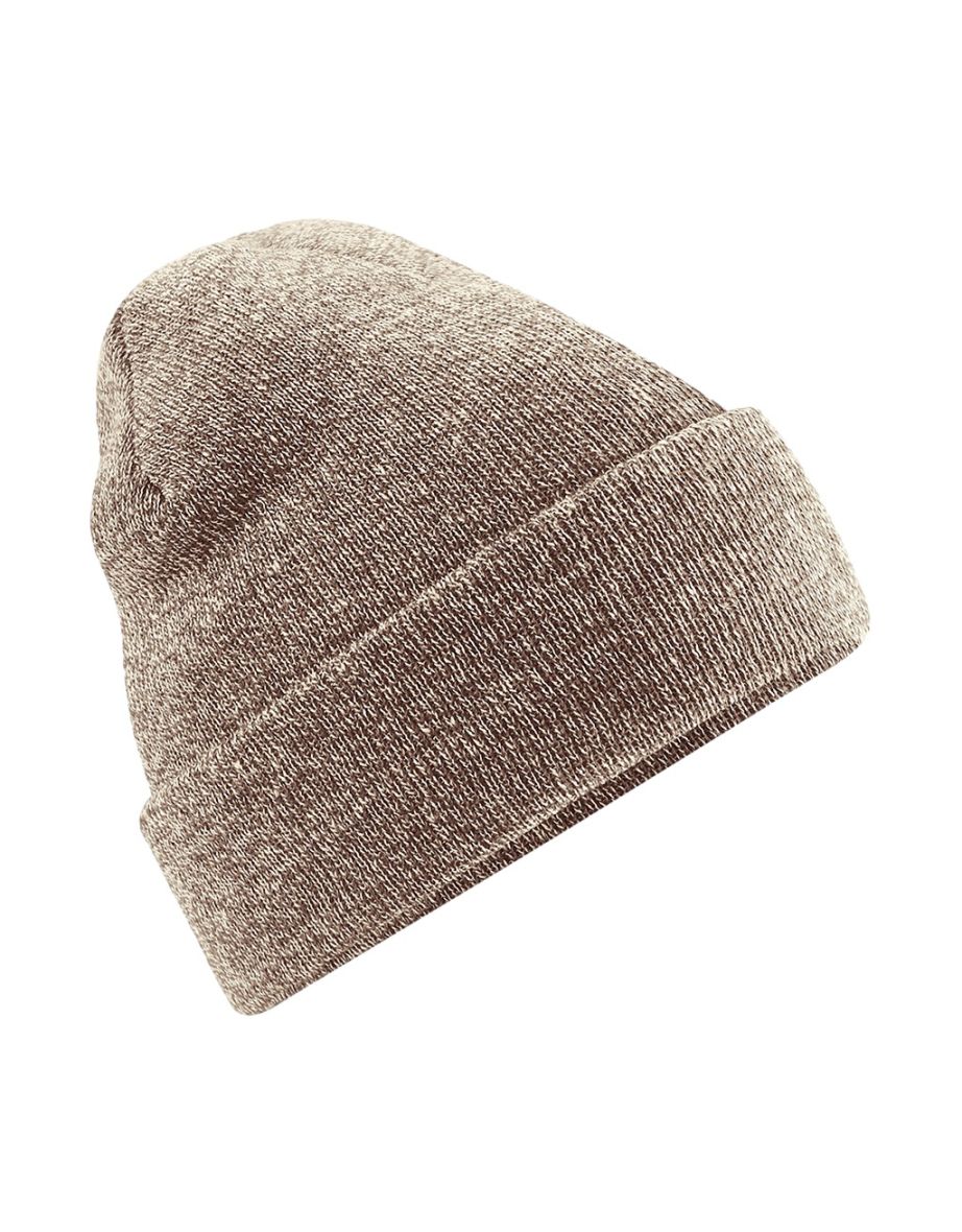Beechfield Unisex Original Cuffed Beanie Winter Hat - Heather Oatmeal