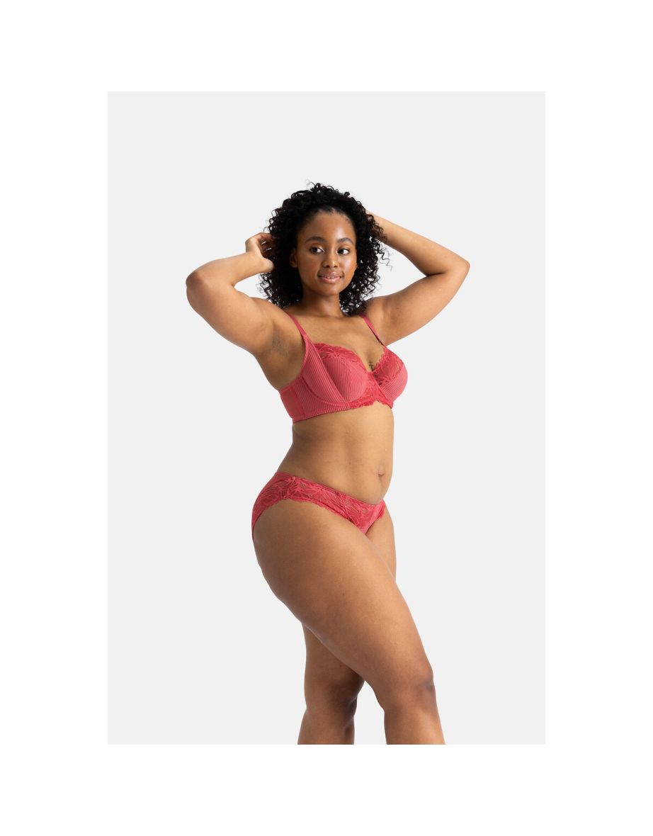 Arabella Brazilian Knickers in Lace/Mesh - 3