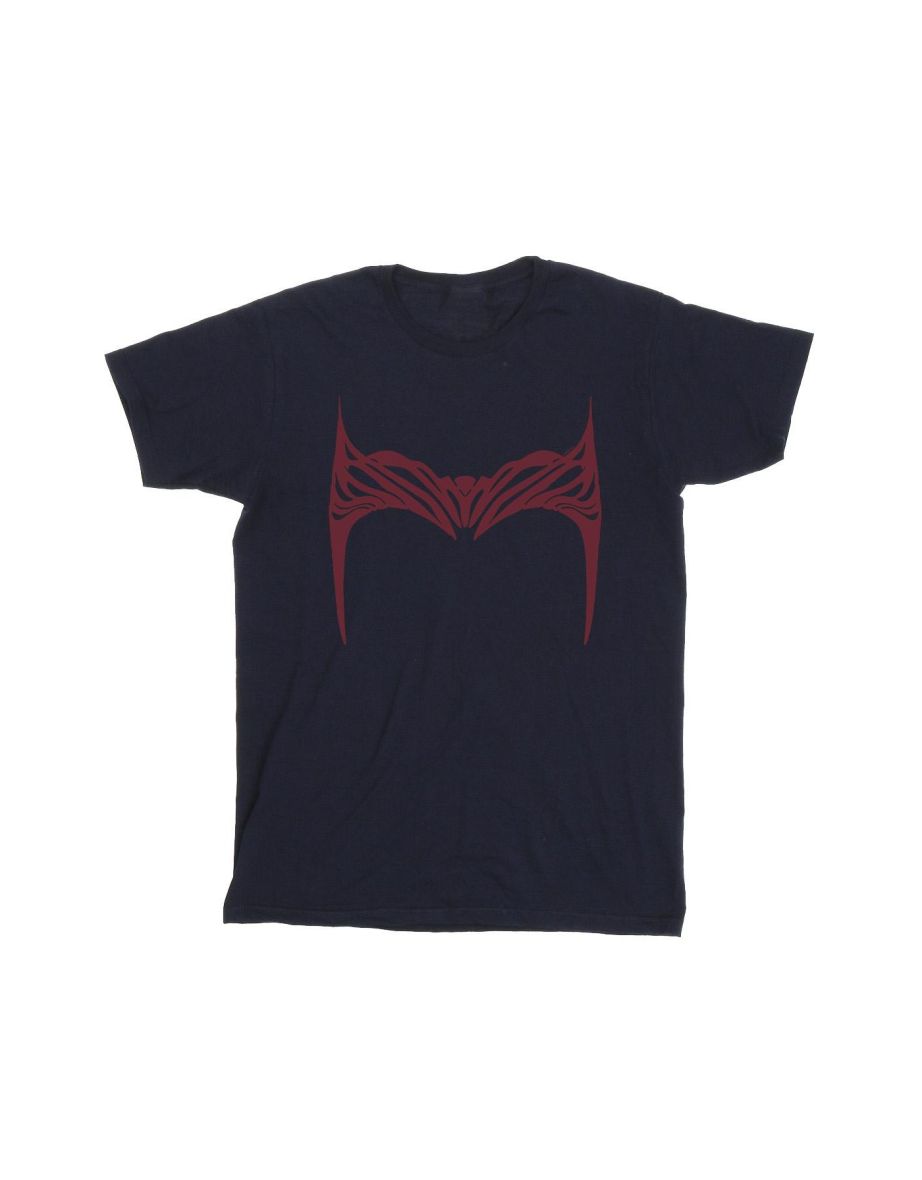 Marvel Girls Doctor Strange Wanda Crown Cotton T-Shirt - Navy Blue
