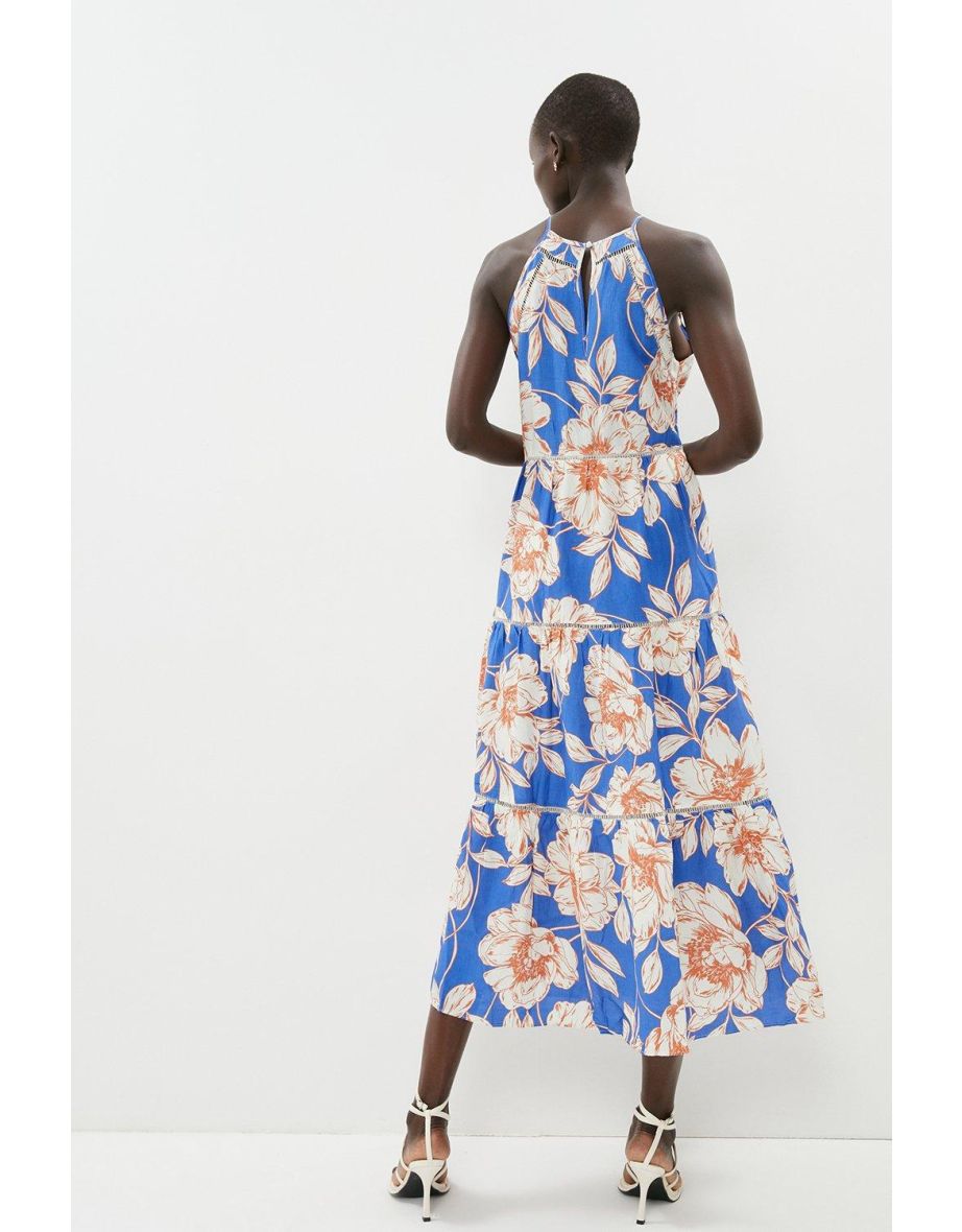 Modal Blend Linen Square Neck Midi Sun Dress - 2