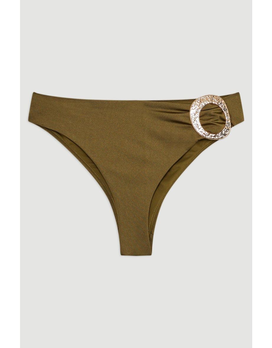 Slinky Trim Detail Cheeky Bikini Bottoms - 3