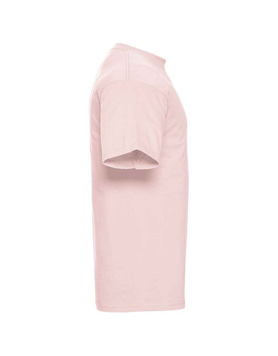 Russell Mens Ringspun Cotton Classic T-Shirt - Powder Rose - 1