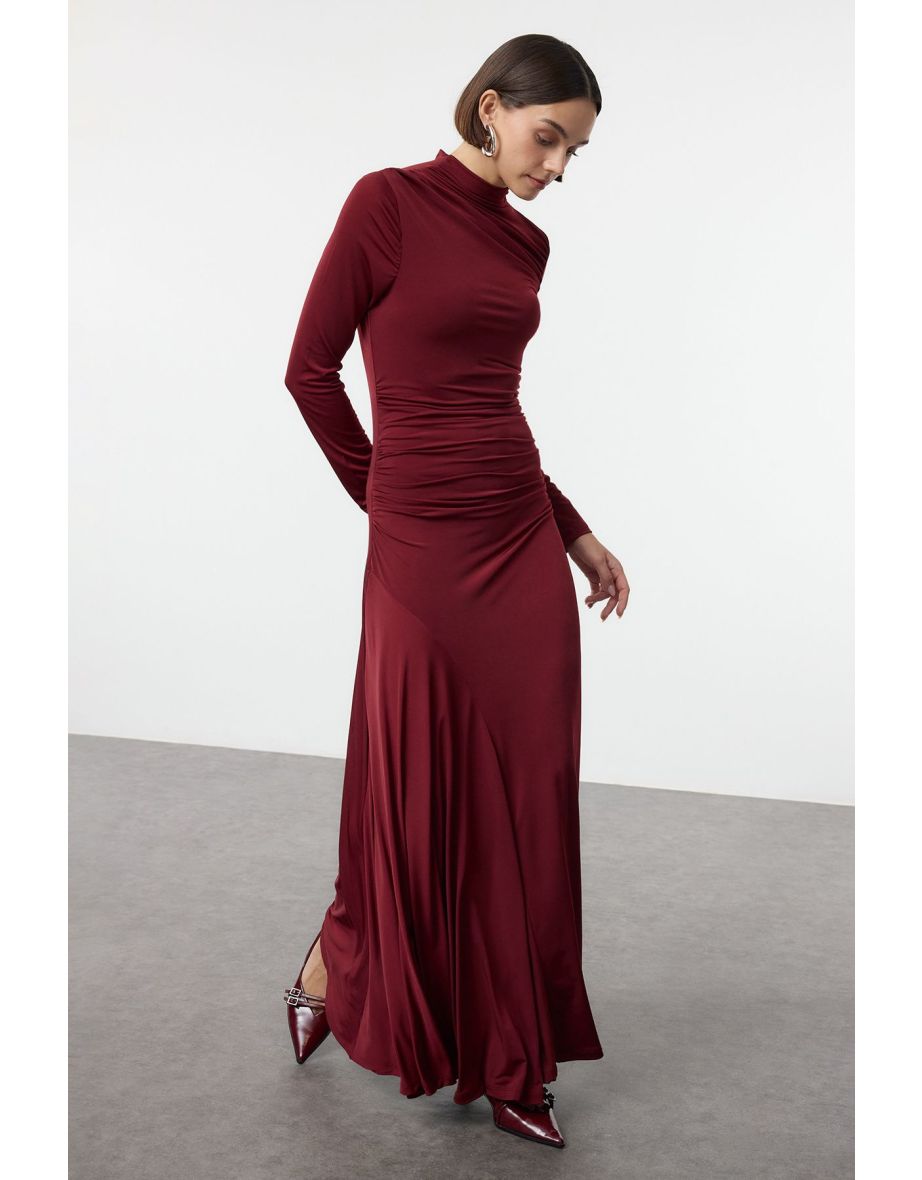 Trendyol Red Bodycon Maxi Dress with Long Sleeve