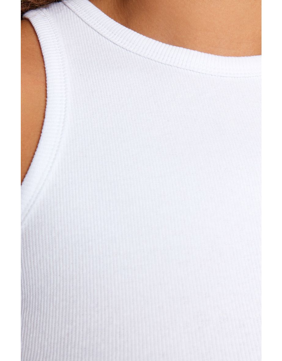 Plus Size Camisole - White - Fitted - 5