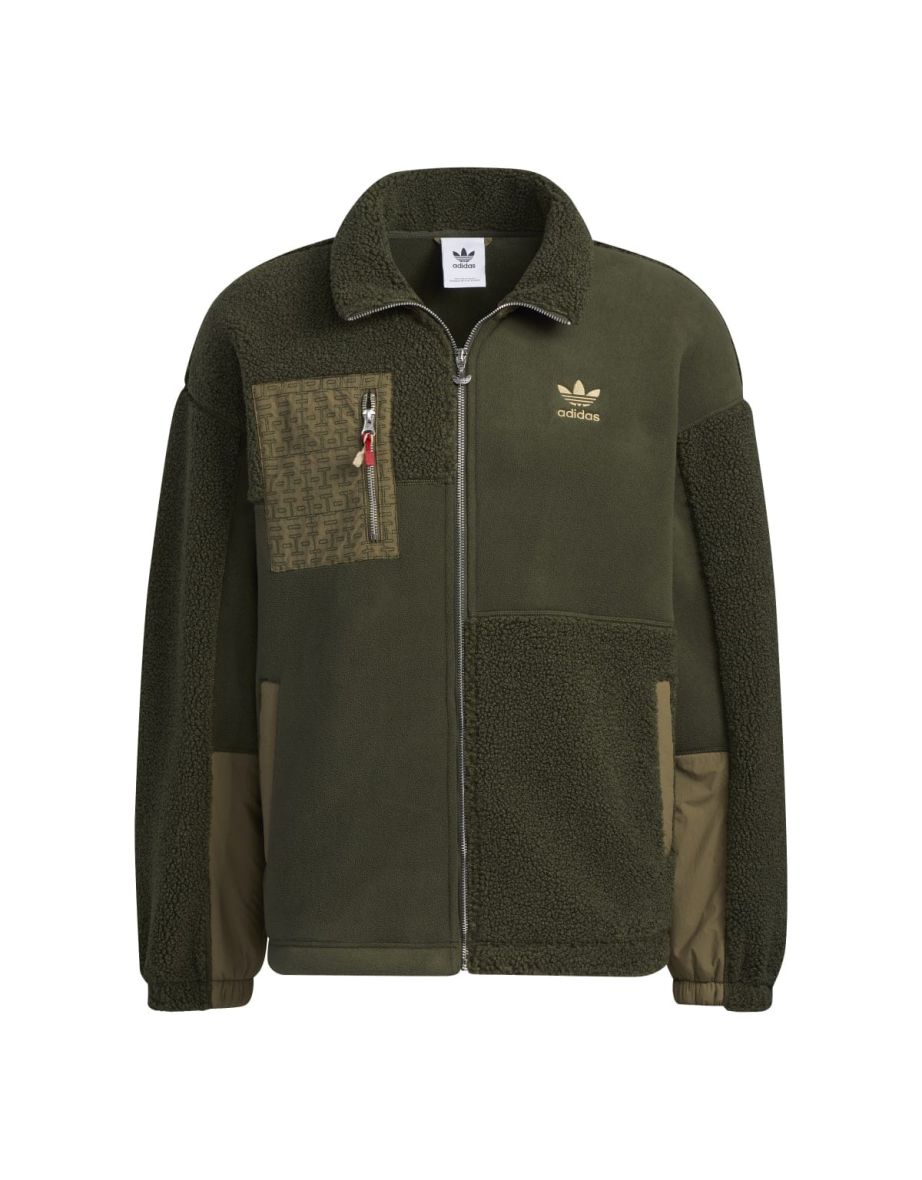 Men's adidas Originals Sherpa Jacket in Green - 7