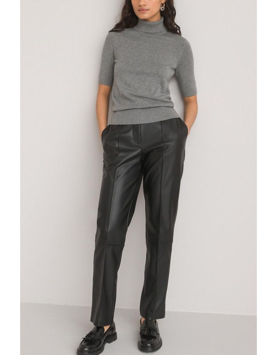 Short Sleeve Turtleneck Jumper/Sweater