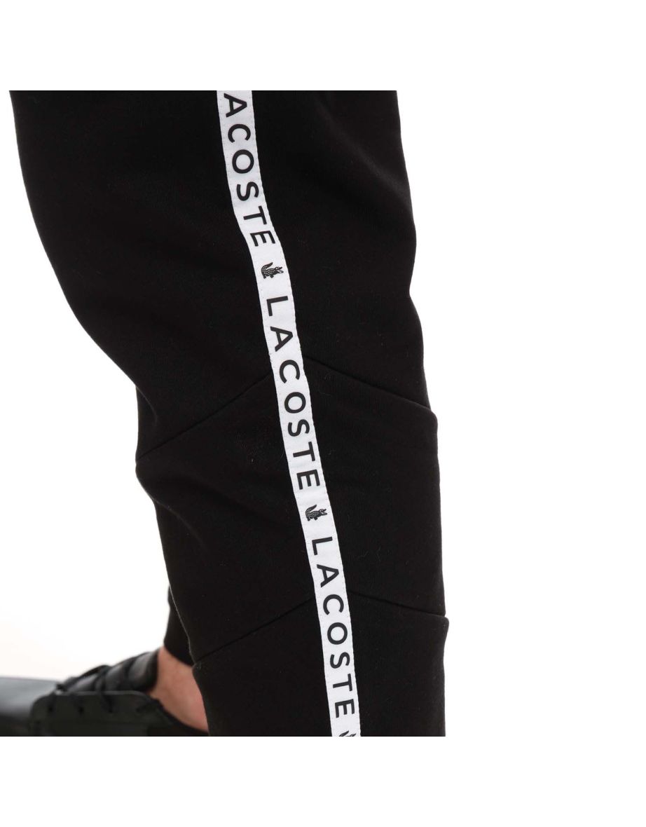 Men's Lacoste Tape Joggers in Black - 3
