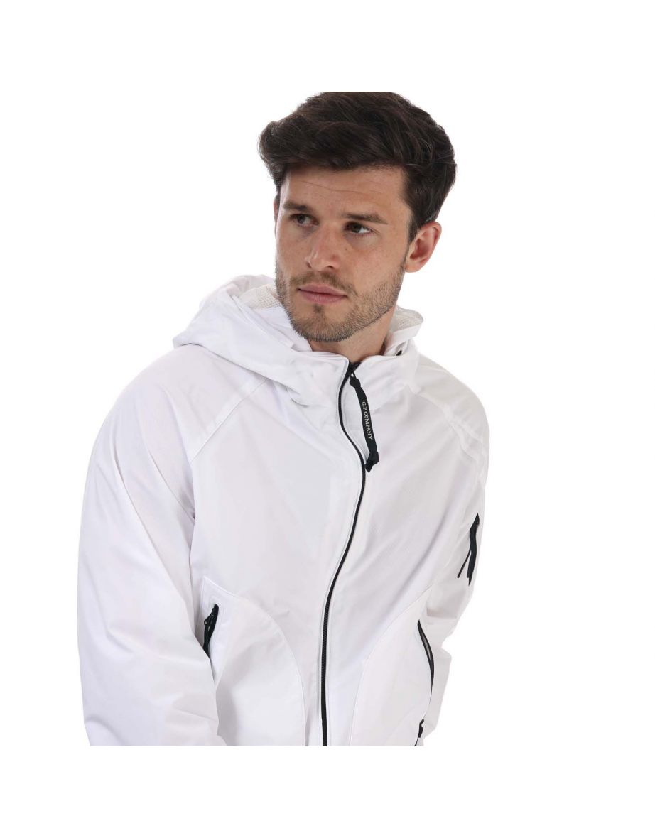 Men's C.P. Company Pro Tek Medium Lens Jacket in White - 5