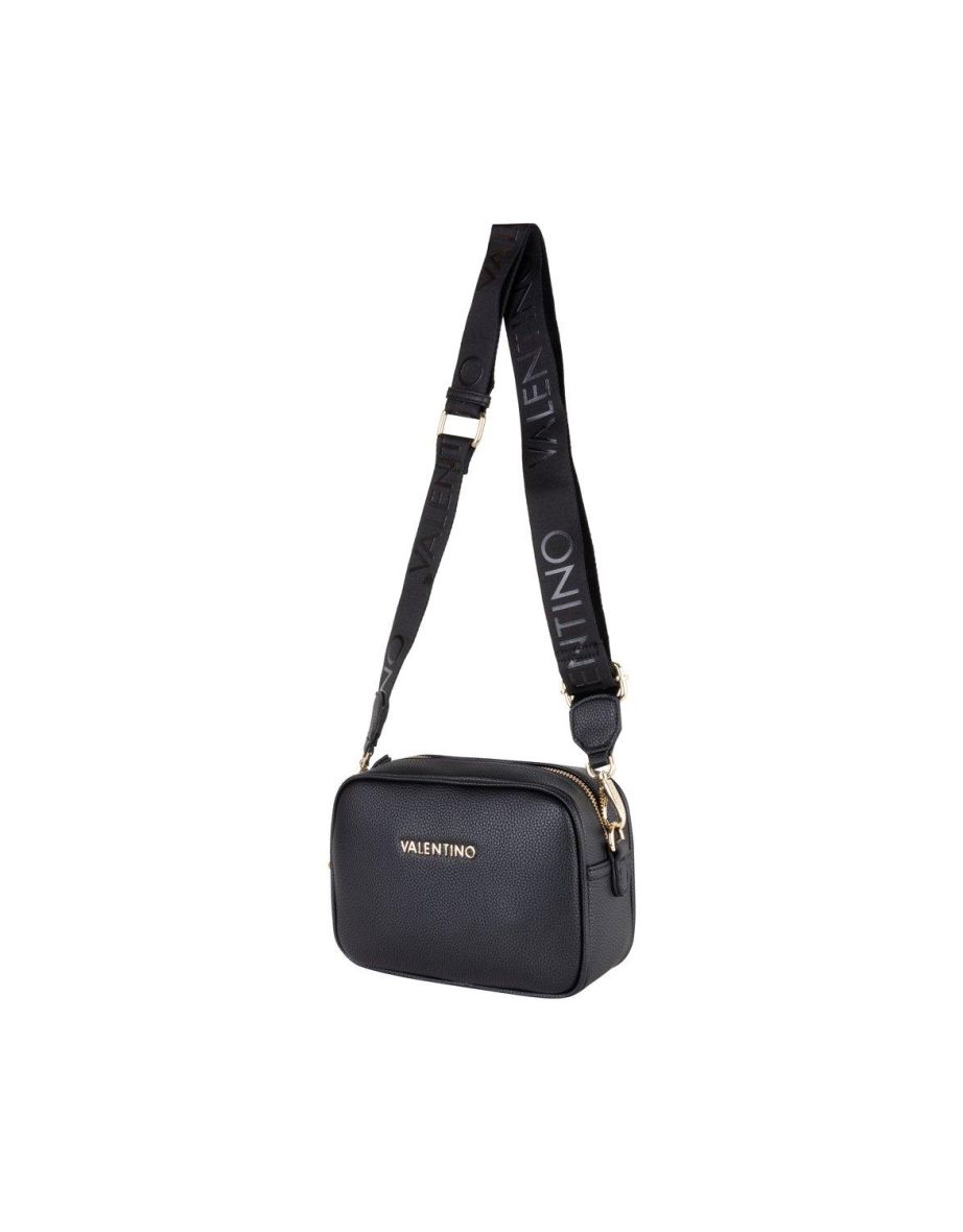 Never Logo Strap Camera Bag Black