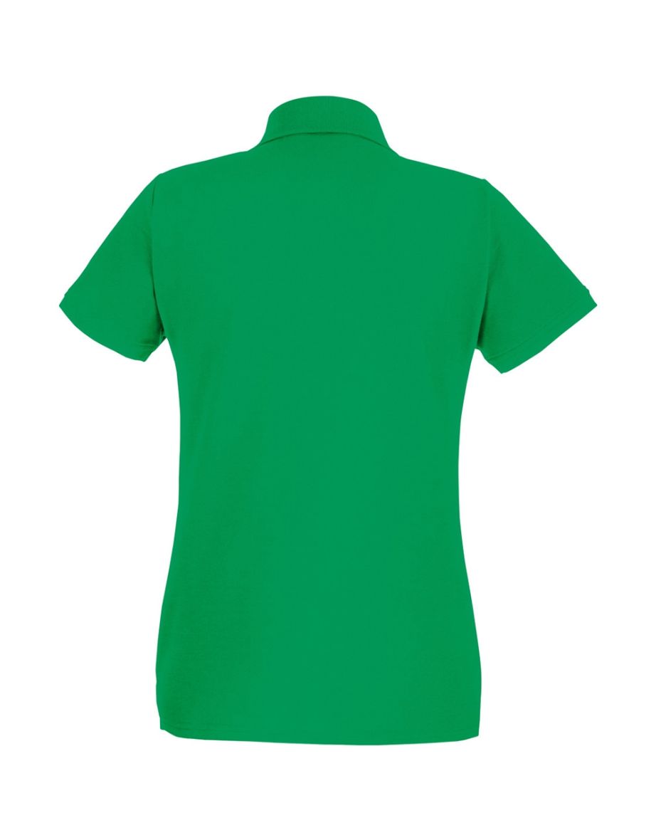 Fruit Of The Loom Ladies Lady-Fit Premium Short Sleeve Polo Shirt - Kelly Green - 1