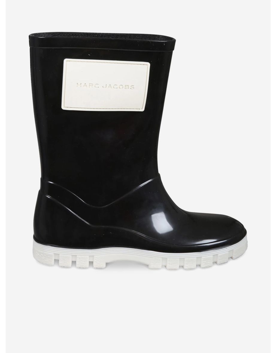 MARC JACOBS Kids Logo Rain Boots in Black