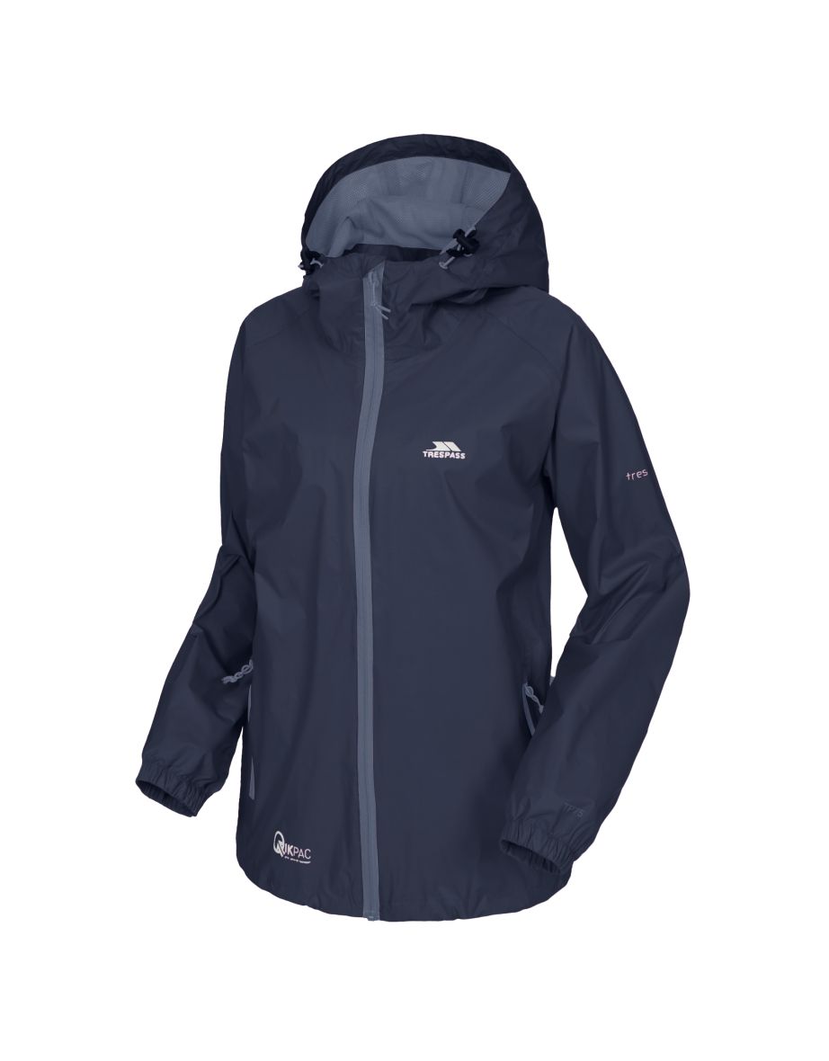 Trespass Adults Unisex Qikpac Packaway Waterproof Jacket - Navy - 2