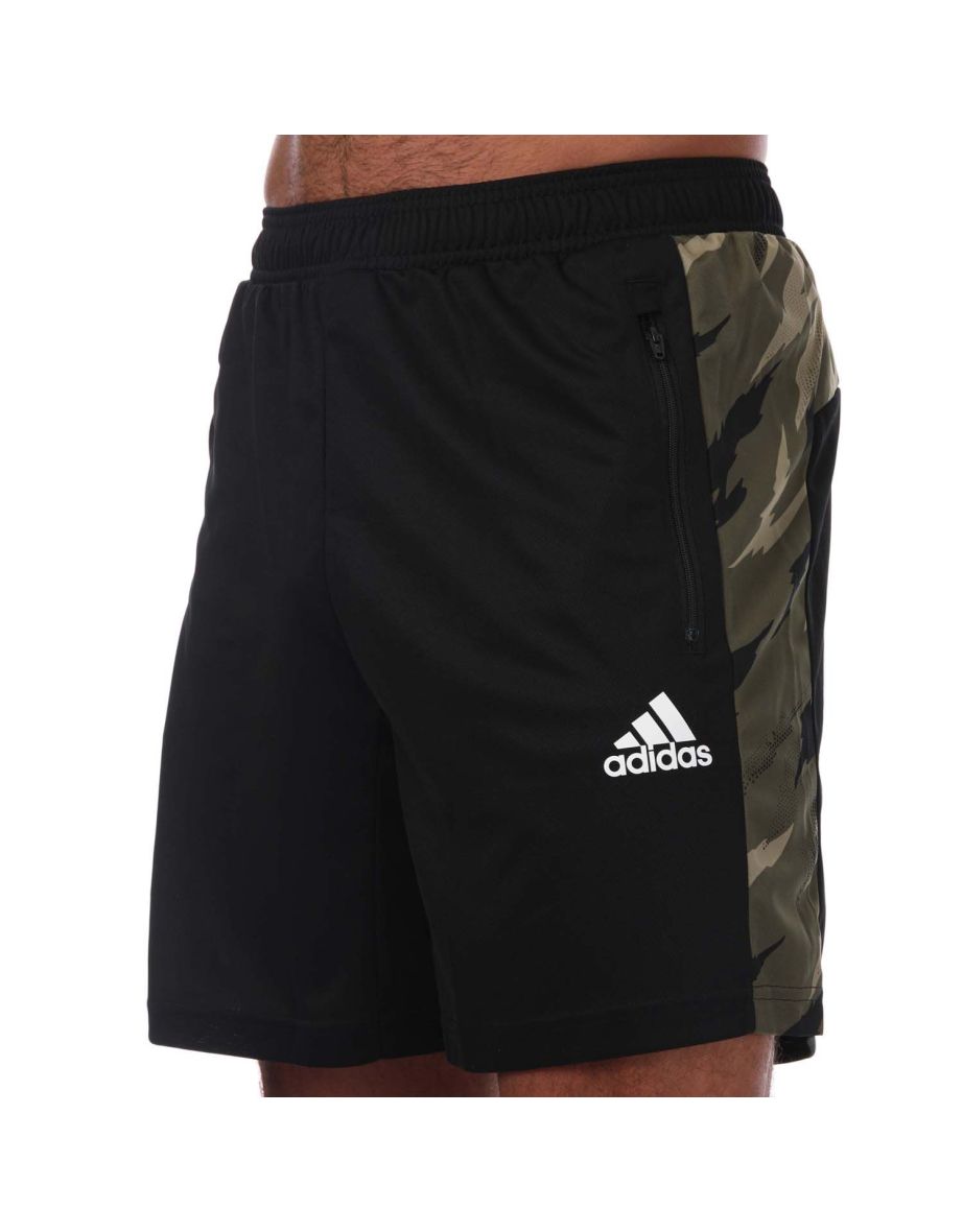 Men's adidas AEROREADY Feelstrong Camo Sport Shorts in Black