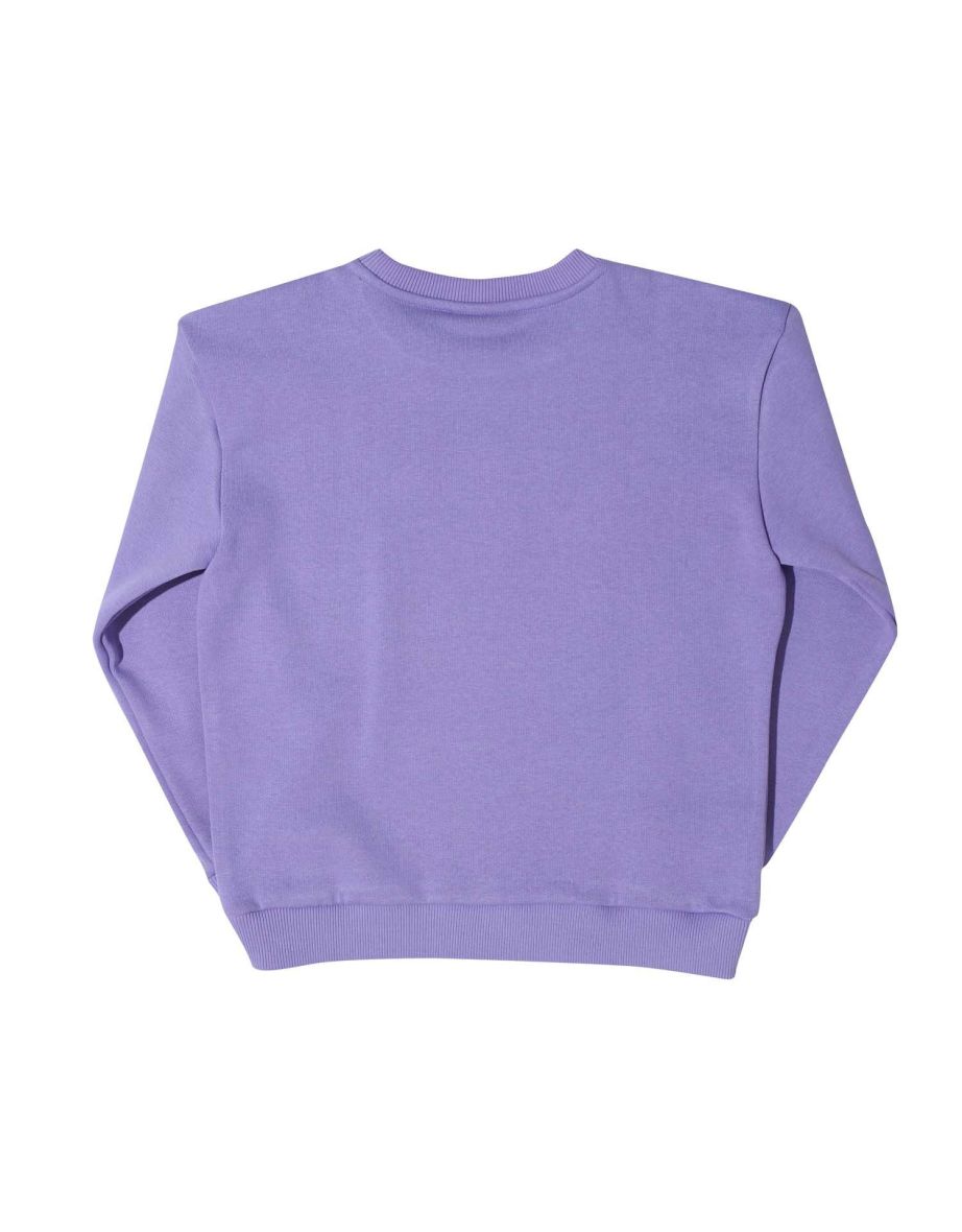 Boy's Lacoste Branded Colour Block Sweatshirt in Purple - 1