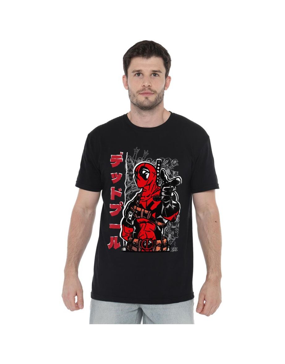 Deadpool Mens Japanese T-Shirt - Black