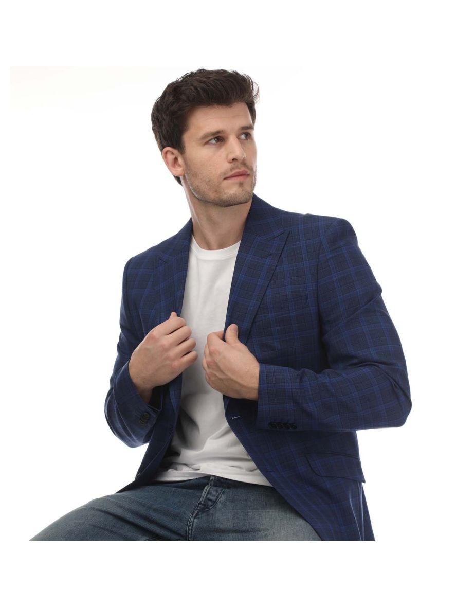 Men's Ted Baker Apolloj Slim Fit Wool Silk Blazer Jacket in Blue - 3