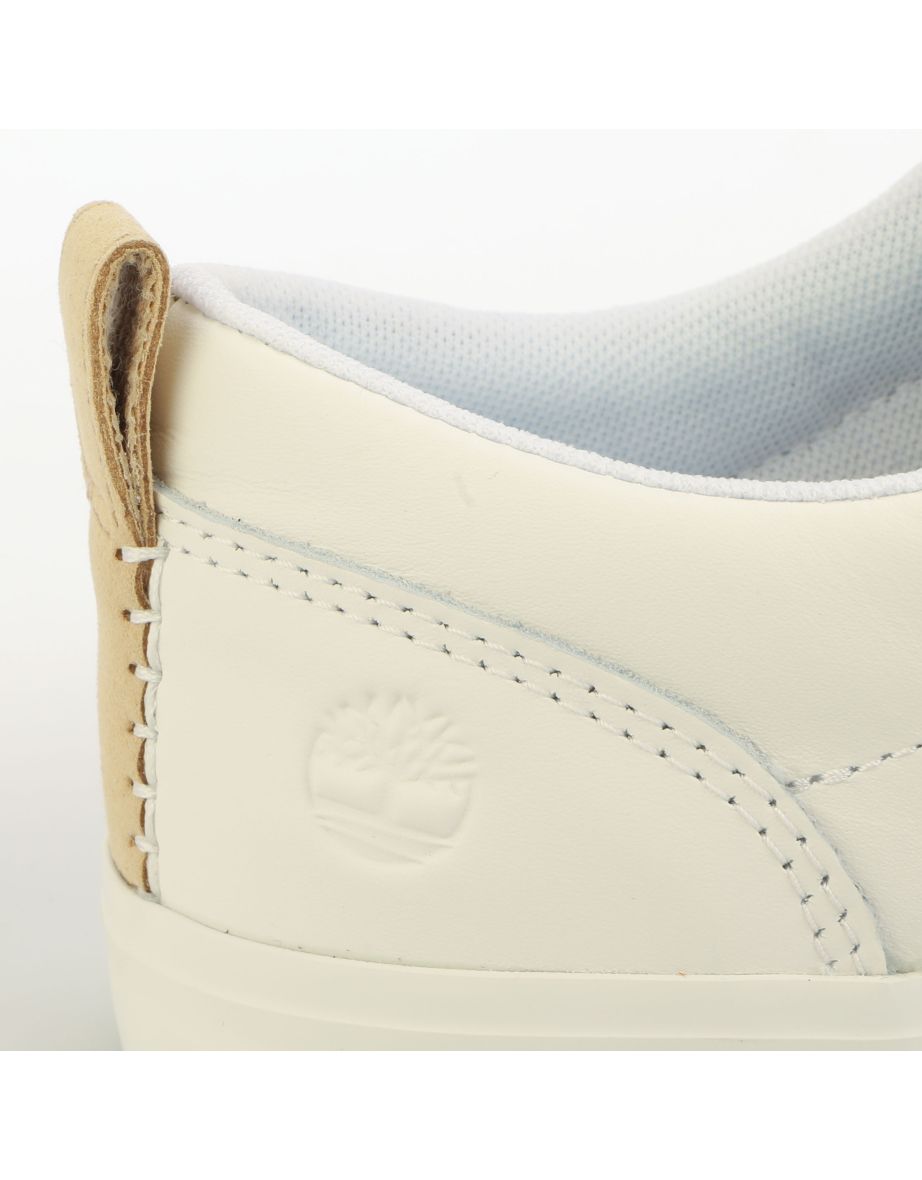 Women's Timberland Newport Bay Leather Oxford Trainers in White - 5