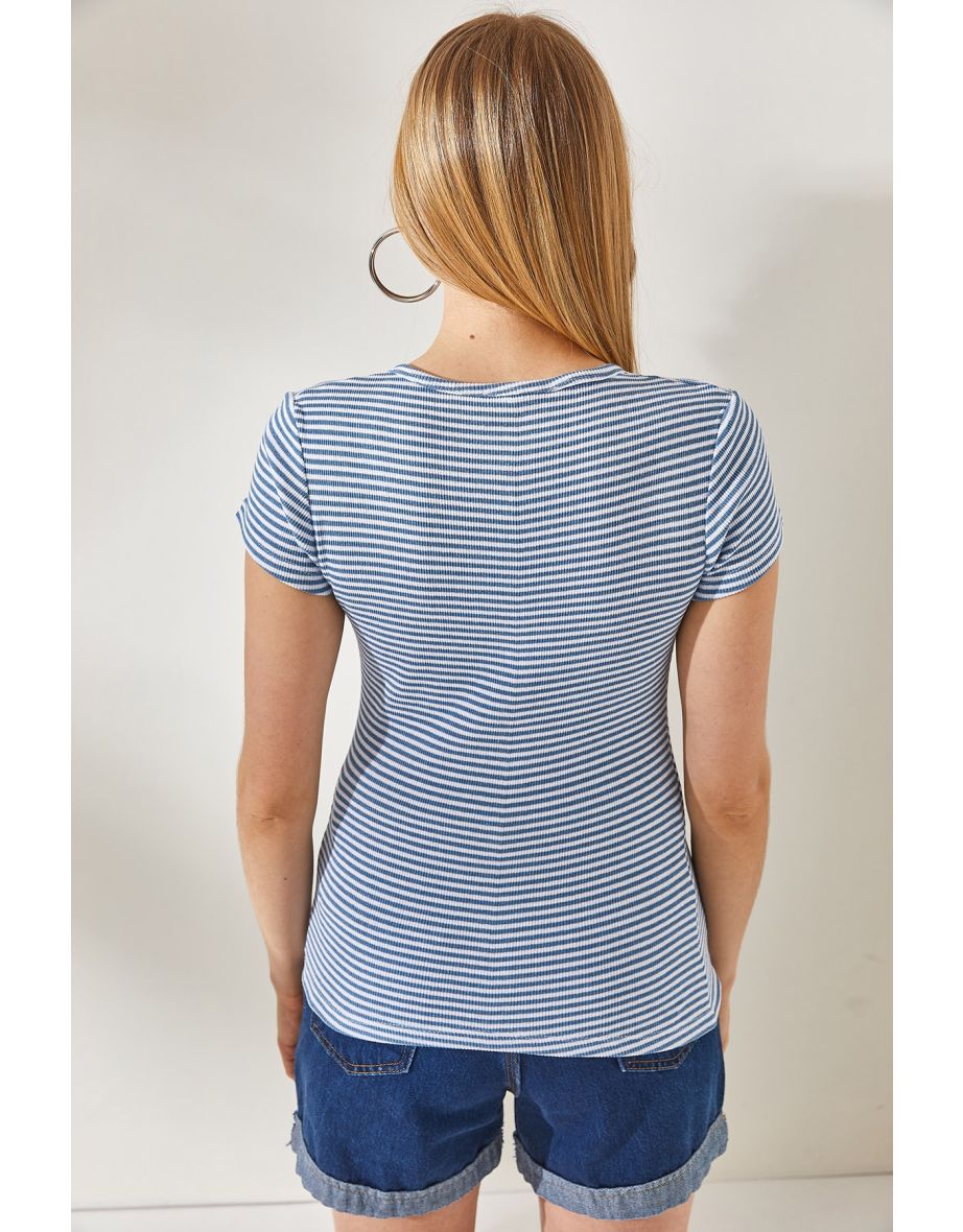 Blouse - Navy blue - Fitted - 4