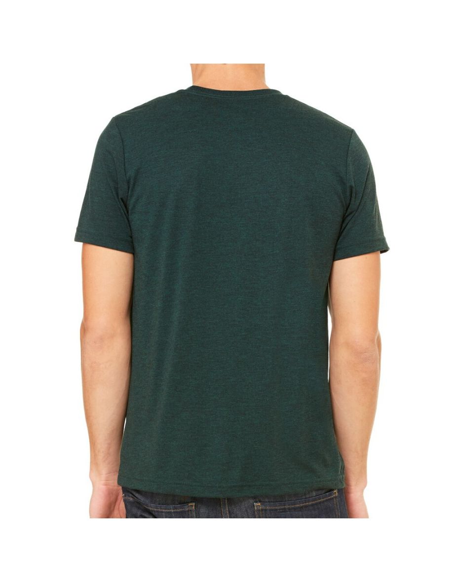 Canvas Mens Triblend Crew Neck Plain Short Sleeve T-Shirt - Emerald Triblend - 1