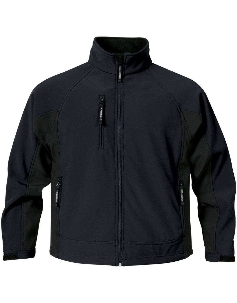 Stormtech Mens Bonded Teflon® DWR Wind/Water Repellent Jacket - Black/Black
