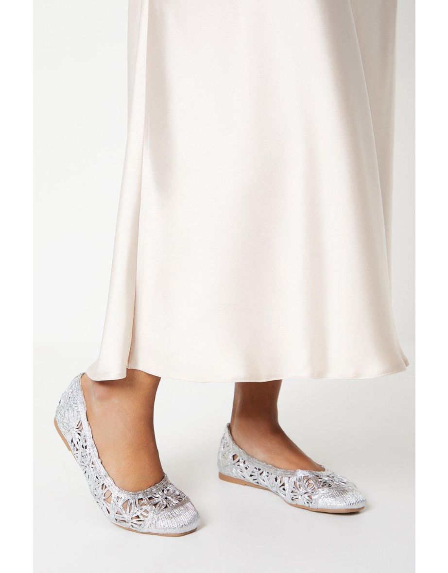Anna Square Toe Woven Ballerina