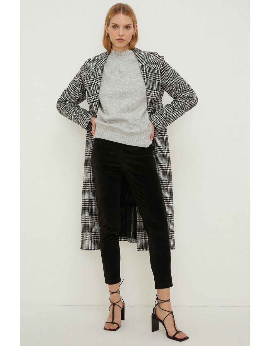 Velvet Side Zip Skinny Trouser