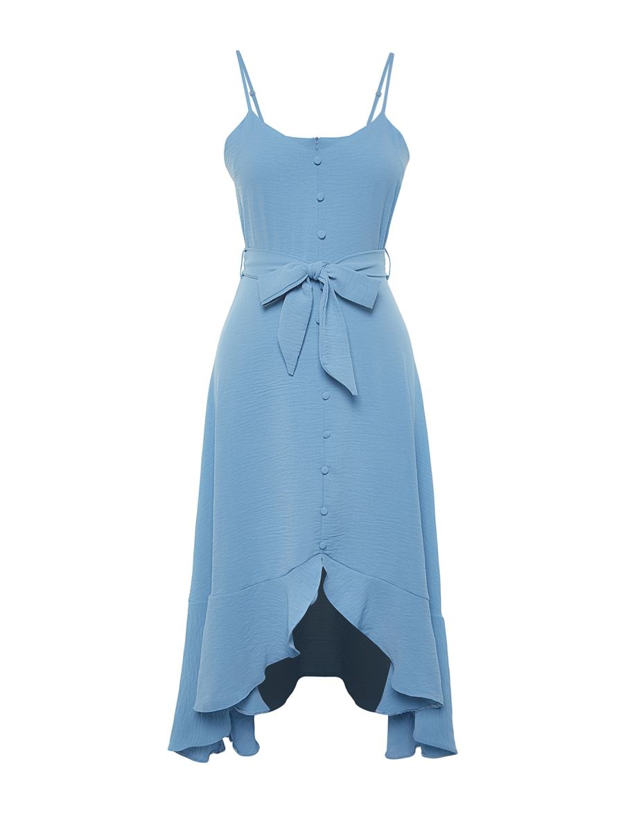 Dress - Blue - Shift - 7