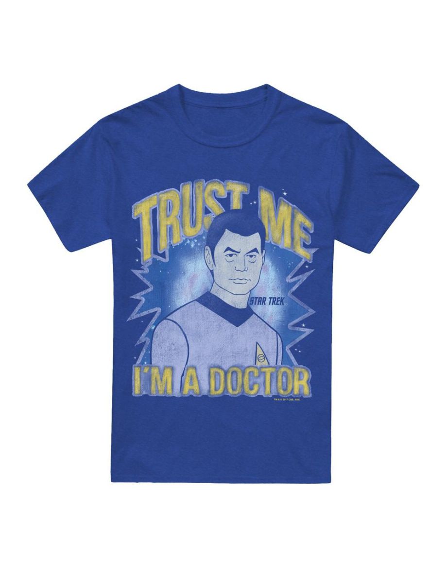 Star Trek Unisex Adult Doctor T-Shirt - Royal Blue