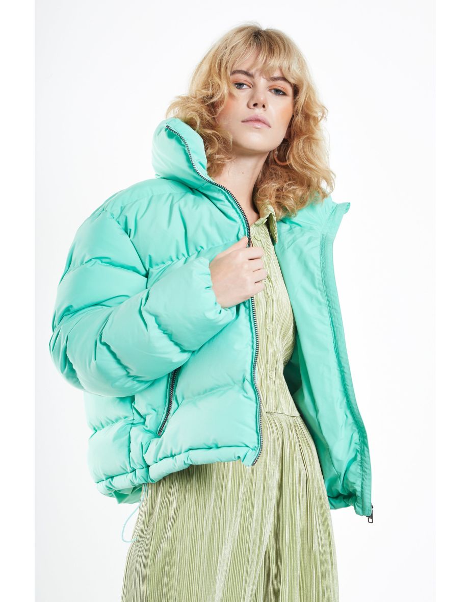 Glamorous Jade Green Padded Puffer Jacket - 3